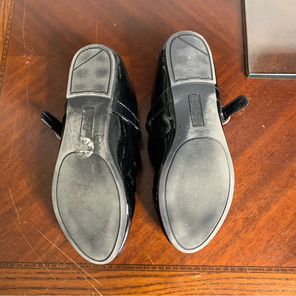 Jessica Simpson Black Patent Mary Jane Flats